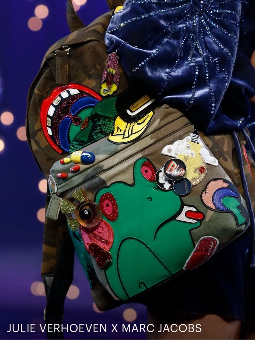 Camouflage Patchwork Frog Backpack - Marc Jacob’s Julie verhoeven